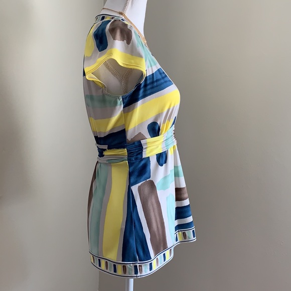 BCBGMaxAzria V-neck Empire Waist Blouse - Picture 4 of 10